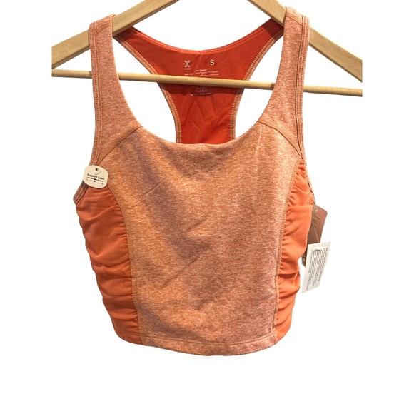 Sports Bra Small Xersion ginger spice low compression nwt removable bra cups - Picture 3 of 16